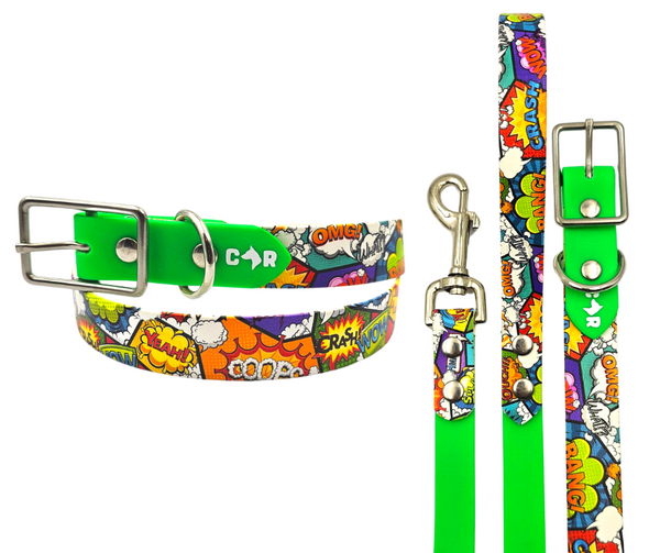 Collar & Ruff BioThane UV "Comic" Collar