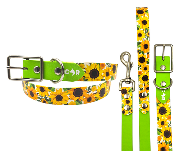 Collar & Ruff BioThane UV "Sunflowers" Collar