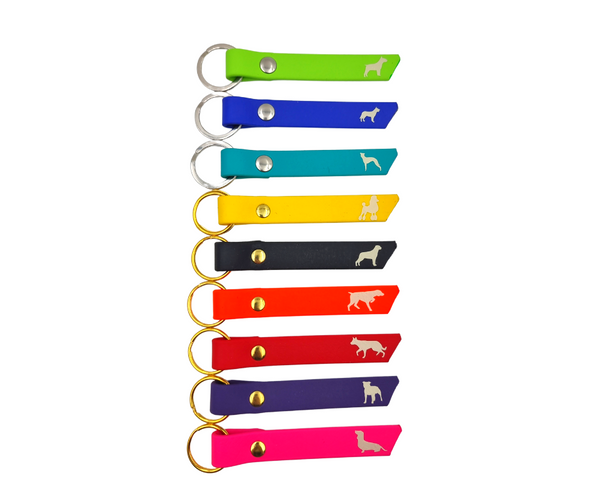 Collar & Ruff Biothane Breed Print Key Ring